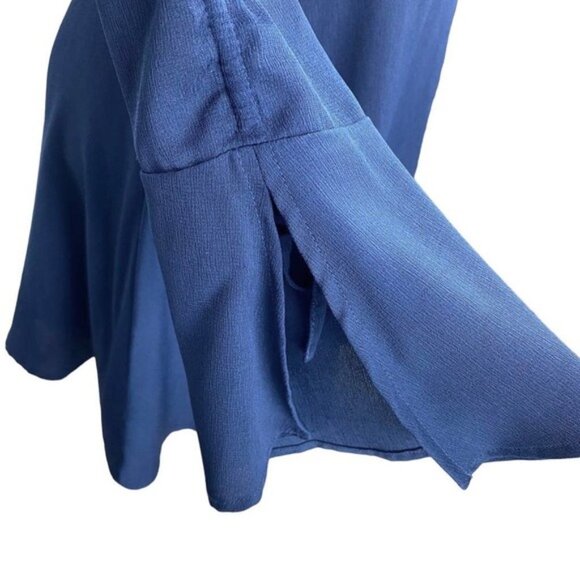 THE FIFTH LABEL Tie Neck Long Sleeve Dress Sz XS Blue - Picture 3 of 8